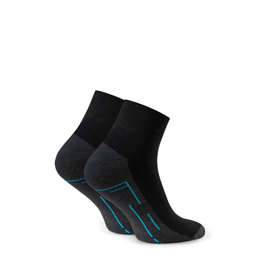 Schwarze Baumwoll-Sport-Socken für Frauen