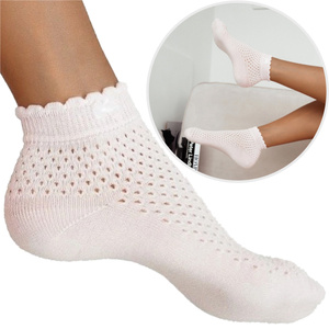 Durchbrochene Damen-Socken mit Fliege