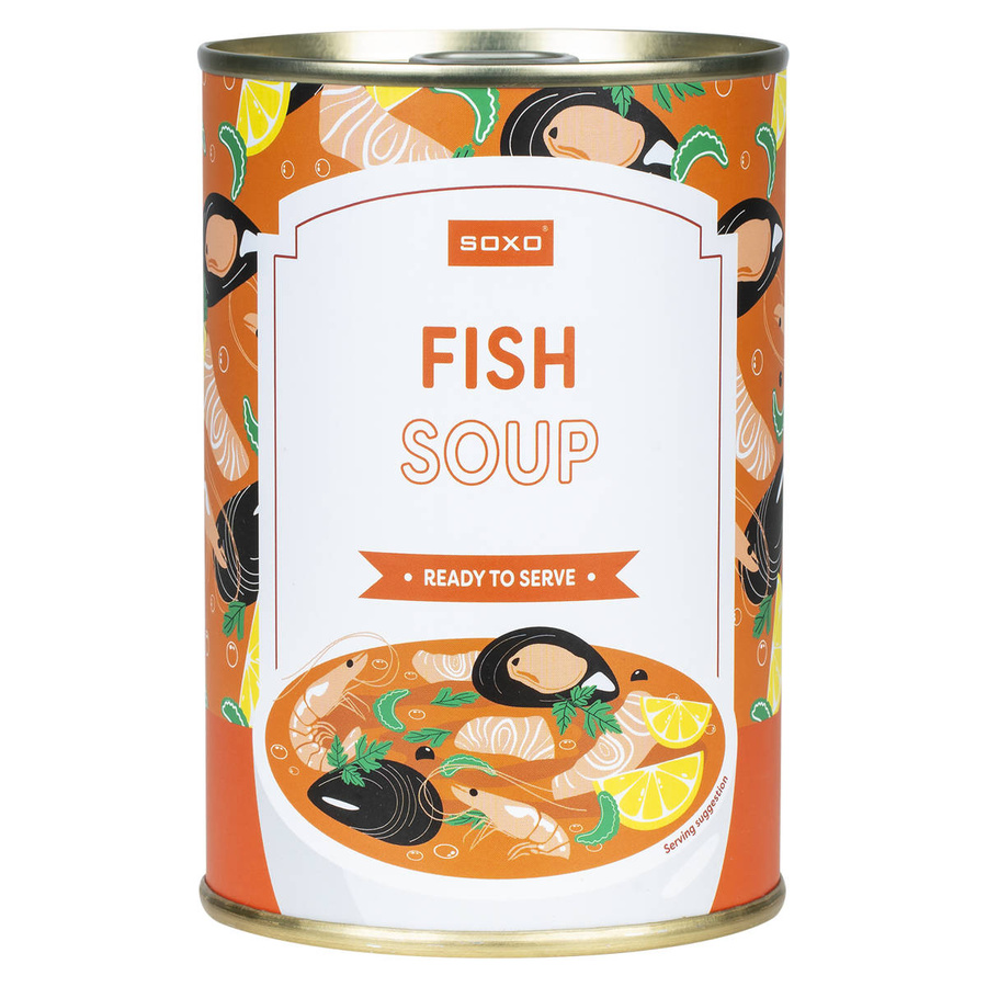 Farbenfrohe SOXO GOOD STUFF Socken für Männer und Frauen aus Baumwolle mit Fischsuppe in einer Dose Geschenk Unisex